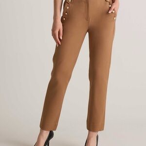 Quince Women's Brown Cropped Pants